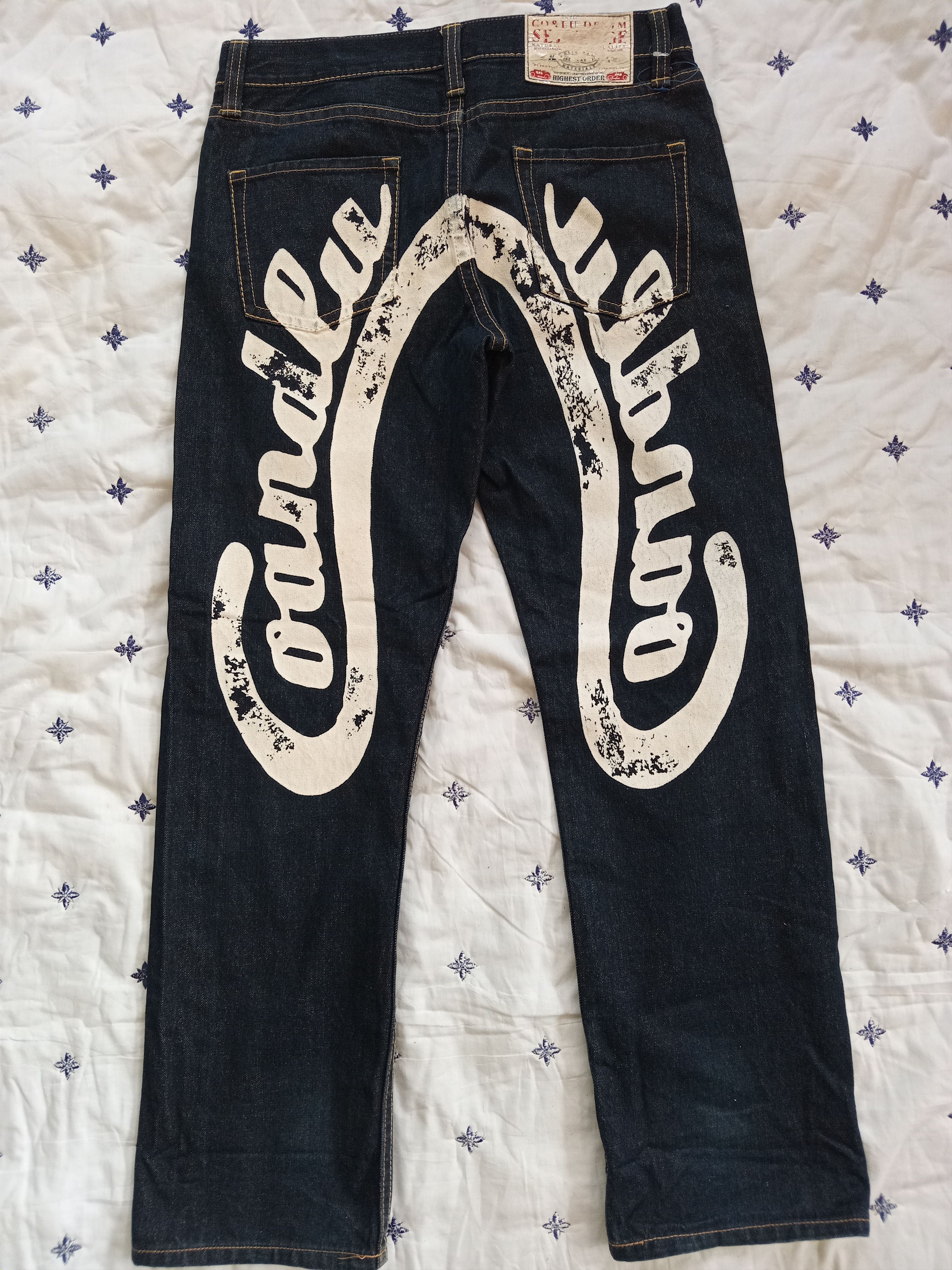 Japanese Brand Vintage💥CO&LU Selvedge Big Daicock Design Jeans Size US 32 / EU 48 - 7 Thumbnail