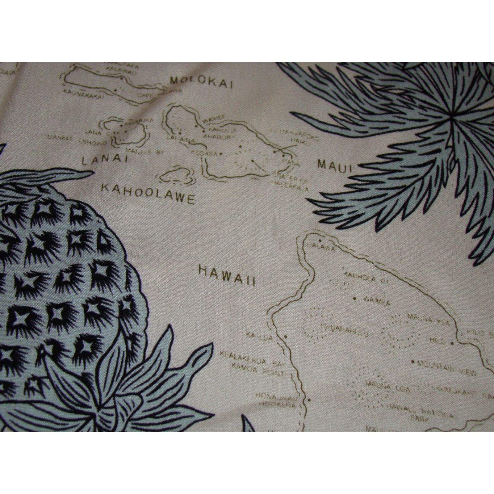 Vintage VINTAGE Two Palms Shirt Mens Large Luau Pineapple Tropical Island Hawaiian Map Shirt Size US L / EU 52-54 / 3 - 6 Thumbnail