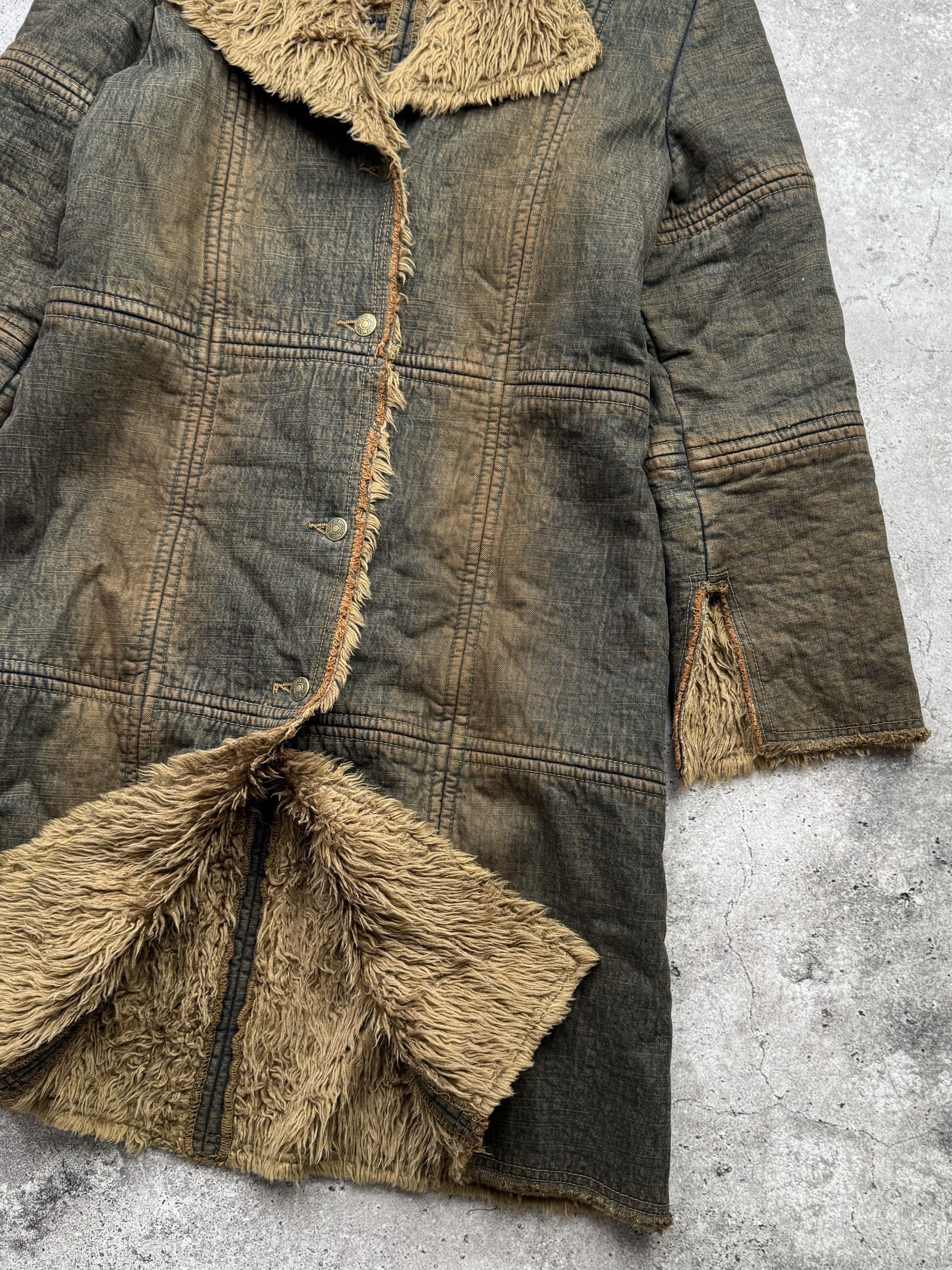 Hysteric Glamour Vintage Faded With Faux Fur Denim Coat C641(V37) Size M / US 6-8 / IT 42-44 - 5 Thumbnail