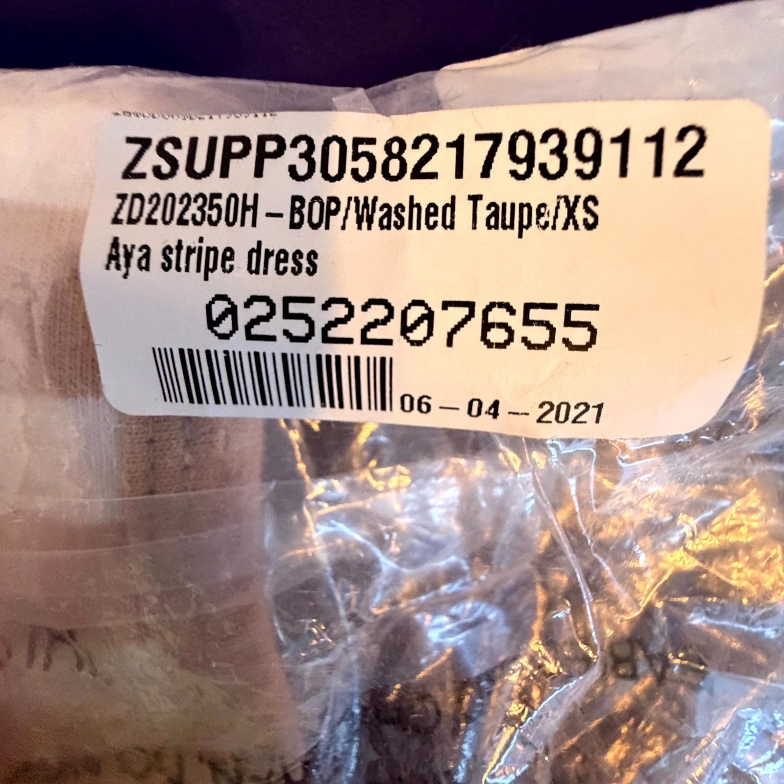 Z Supply ZSupply Tank Dress XS Washed Taupe Aya Sun Stripe Beach Boho Size XS / US 0-2 / IT 36-38 - 8 Thumbnail