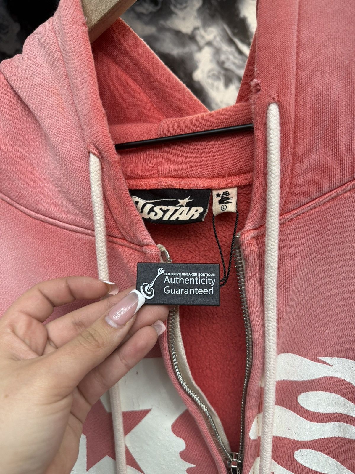 HELLSTAR Hellstar Red Wash Zip Hoodie Size US L / EU 52-54 / 3 - 9 Thumbnail