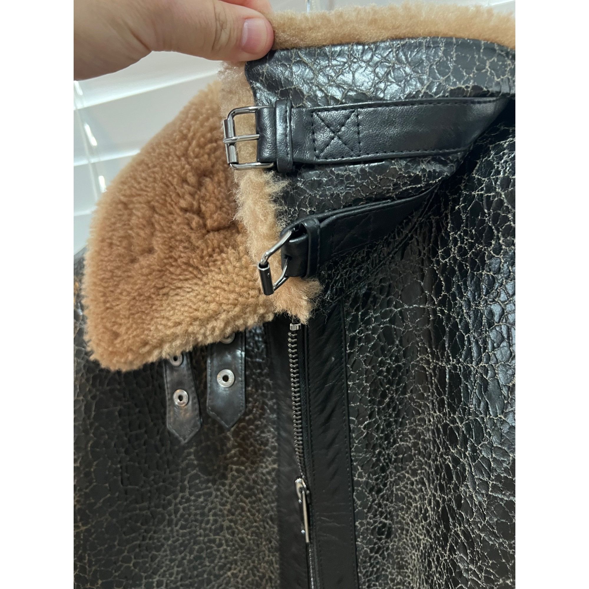 Hugo Boss Hugo Boss Leather Sheepskin and Real Fir Lined Mens Jacket N Size US XS / EU 42 / 0 - 5 Thumbnail
