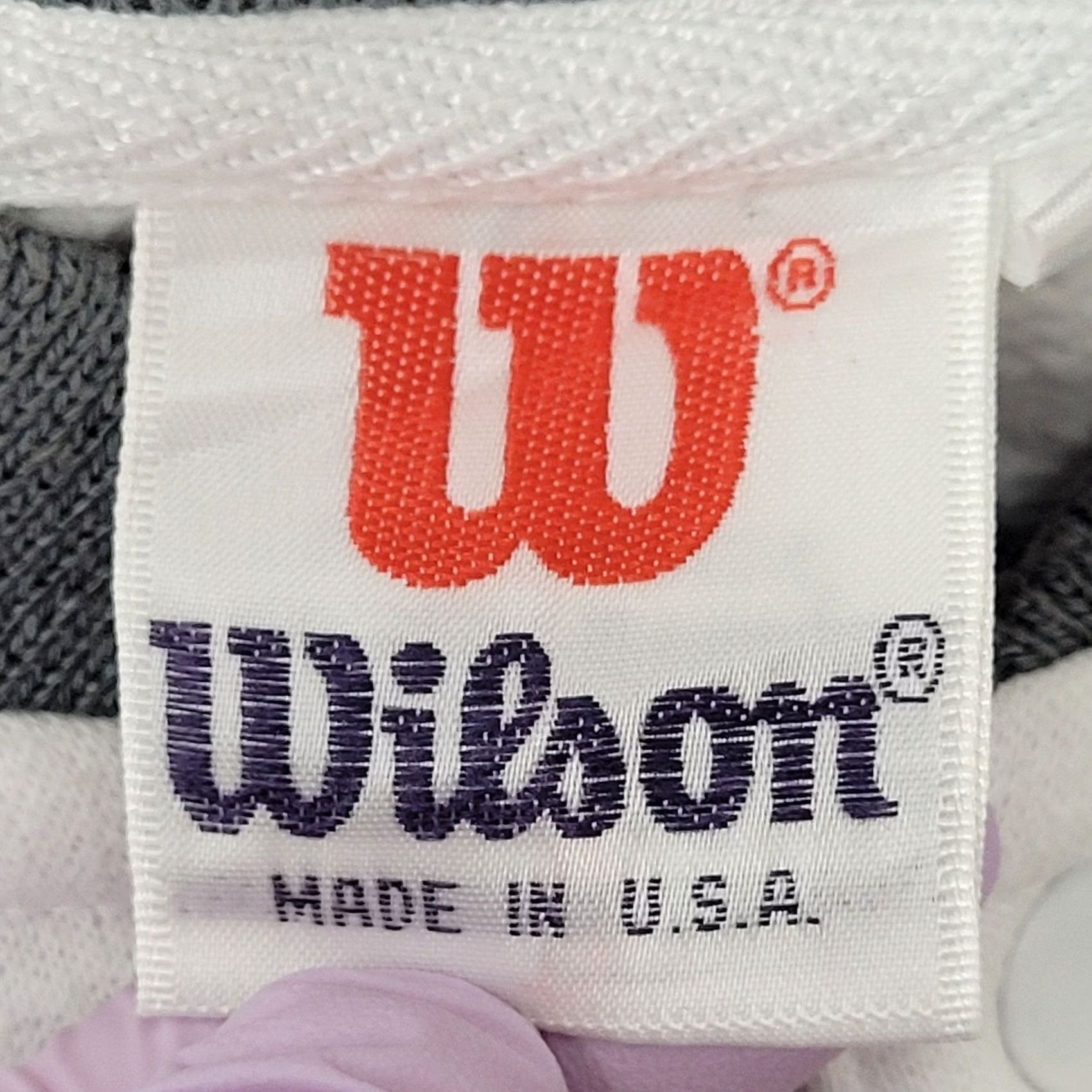 Wilson VINTAGE Wilson Ringer Tennis Sweatshirt Womens Large Gray 90s 1990s 22x24 Cotton Polyester Pullover Shirt Crewneck Size L / US 10 / IT 46 - 6 Thumbnail