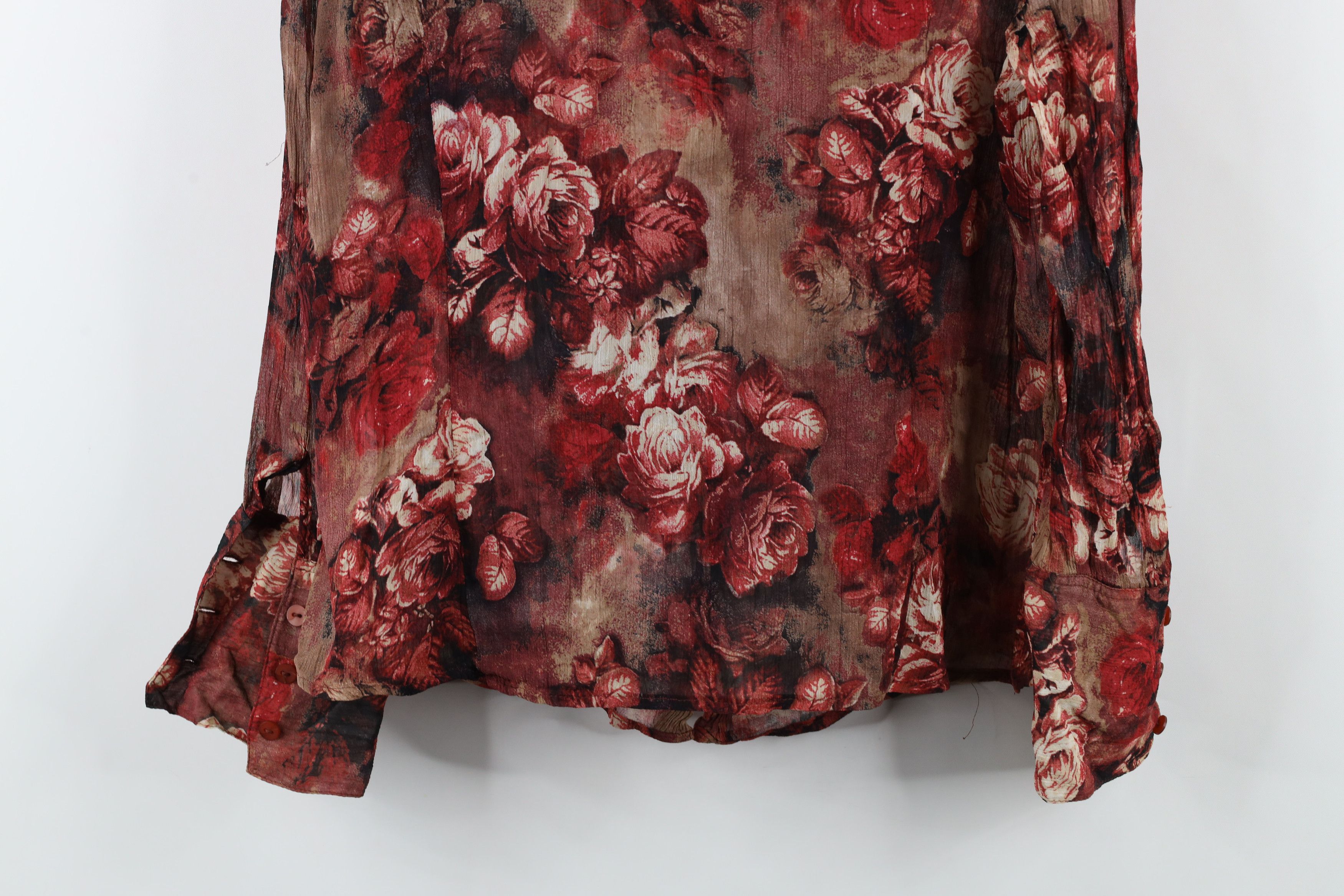 Vintage Vintage 90s Y2K Flower Floral Bella Collared Button Shirt Size M / US 6-8 / IT 42-44 - 9 Thumbnail