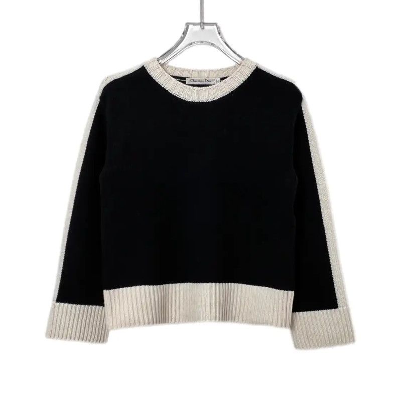 Dior Dior Colorblock Cotton Blend Pullover Sweater 0089 Size L / US 10 / IT 46 - 1 Thumbnail