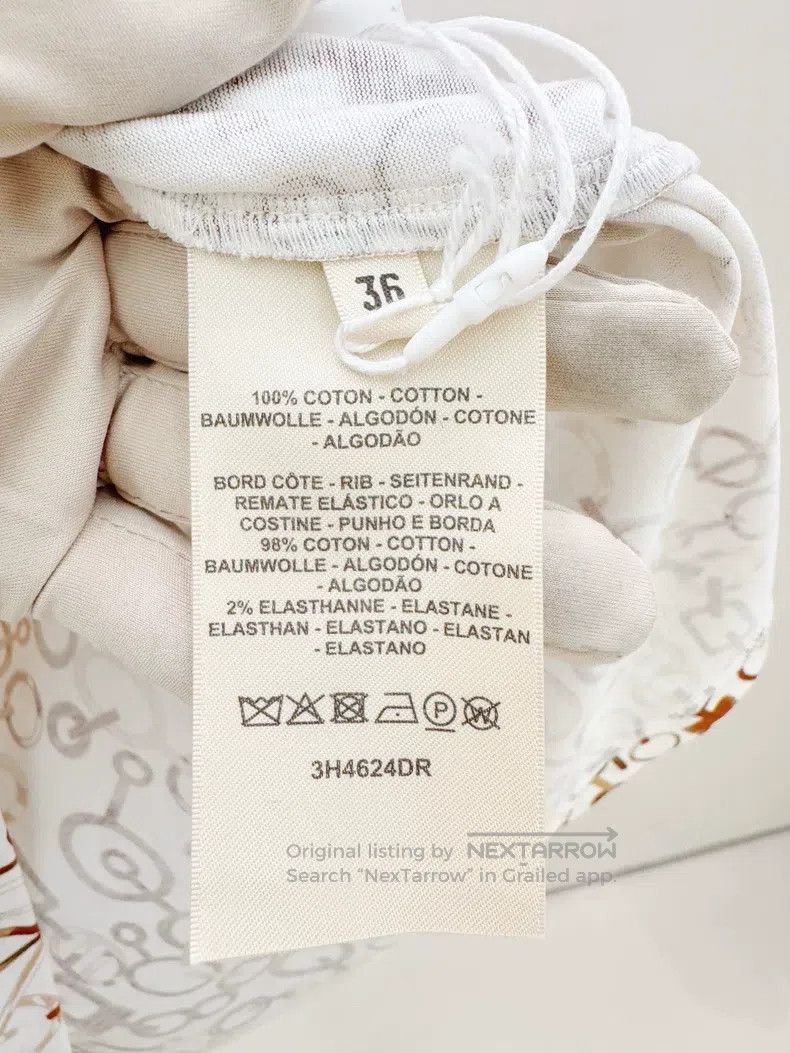 Hermes Hermes White Print T-Shirt Size XS / US 0-2 / IT 36-38 - 4 Thumbnail