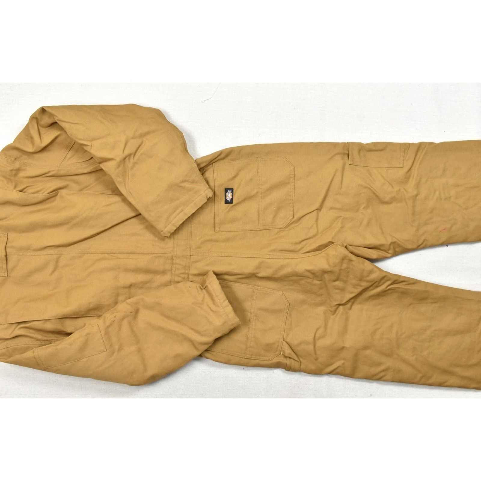 Dickies Dickies Men's Medium Short TV239BD Brown Insulated Duck Canvas Coveralls Zip Leg Jacket Workwear Mens Size US 31 - 4 Thumbnail