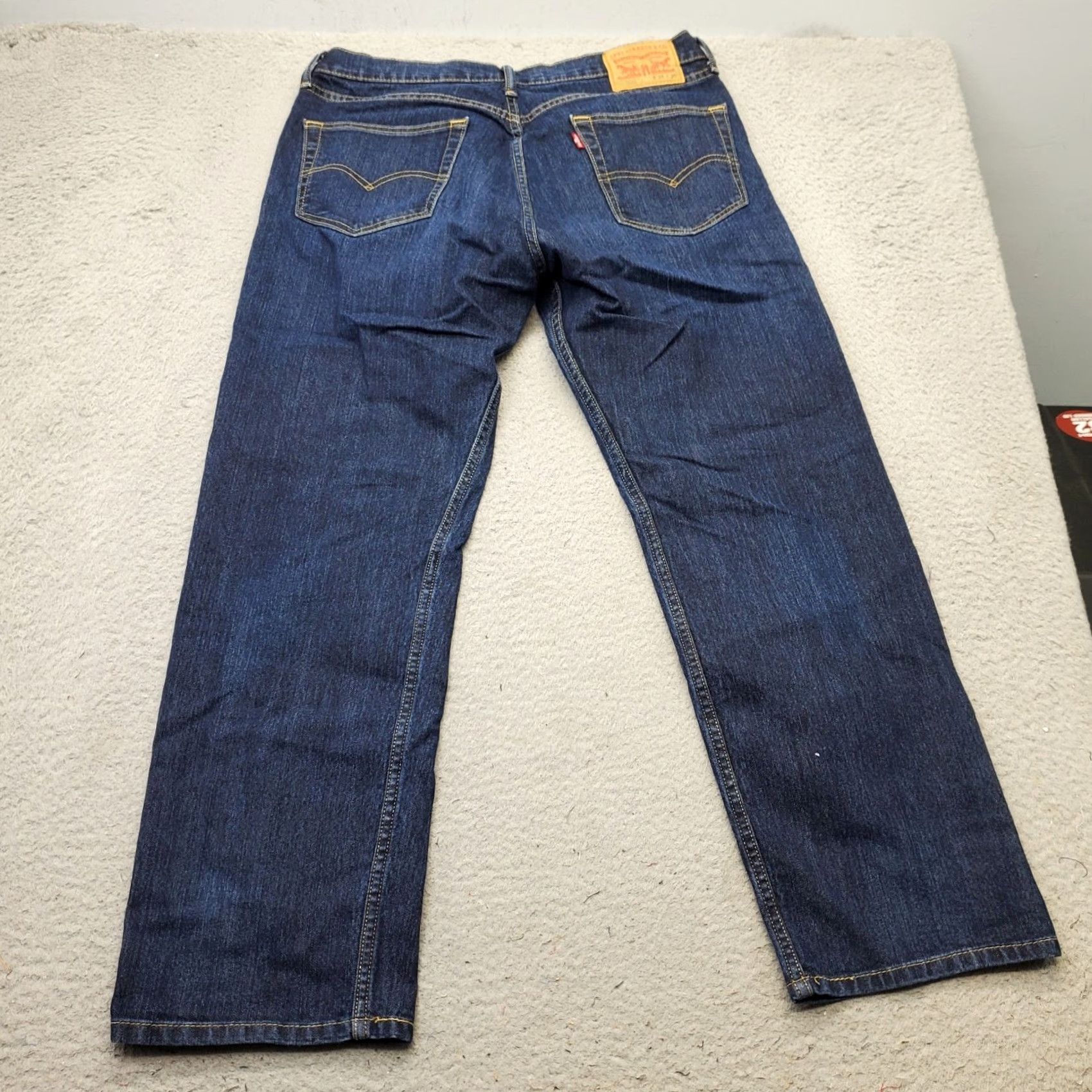 Levi's Levi's 505 Jeans Mens 34 Navy Denim 5-Pocket Design Straight Leg Regular Fit Medium Wash, Inseam 30.5" Waist 34 - Vintage N/A Size US 34 / EU 50 - 2 Thumbnail