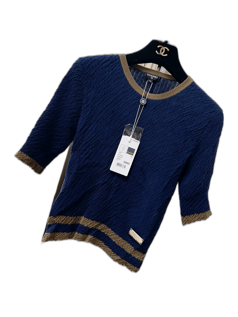 Chanel Chanel 20C Round Neck Short Sleeve Knit Top Size S / US 4 / IT 40 - 1 Thumbnail