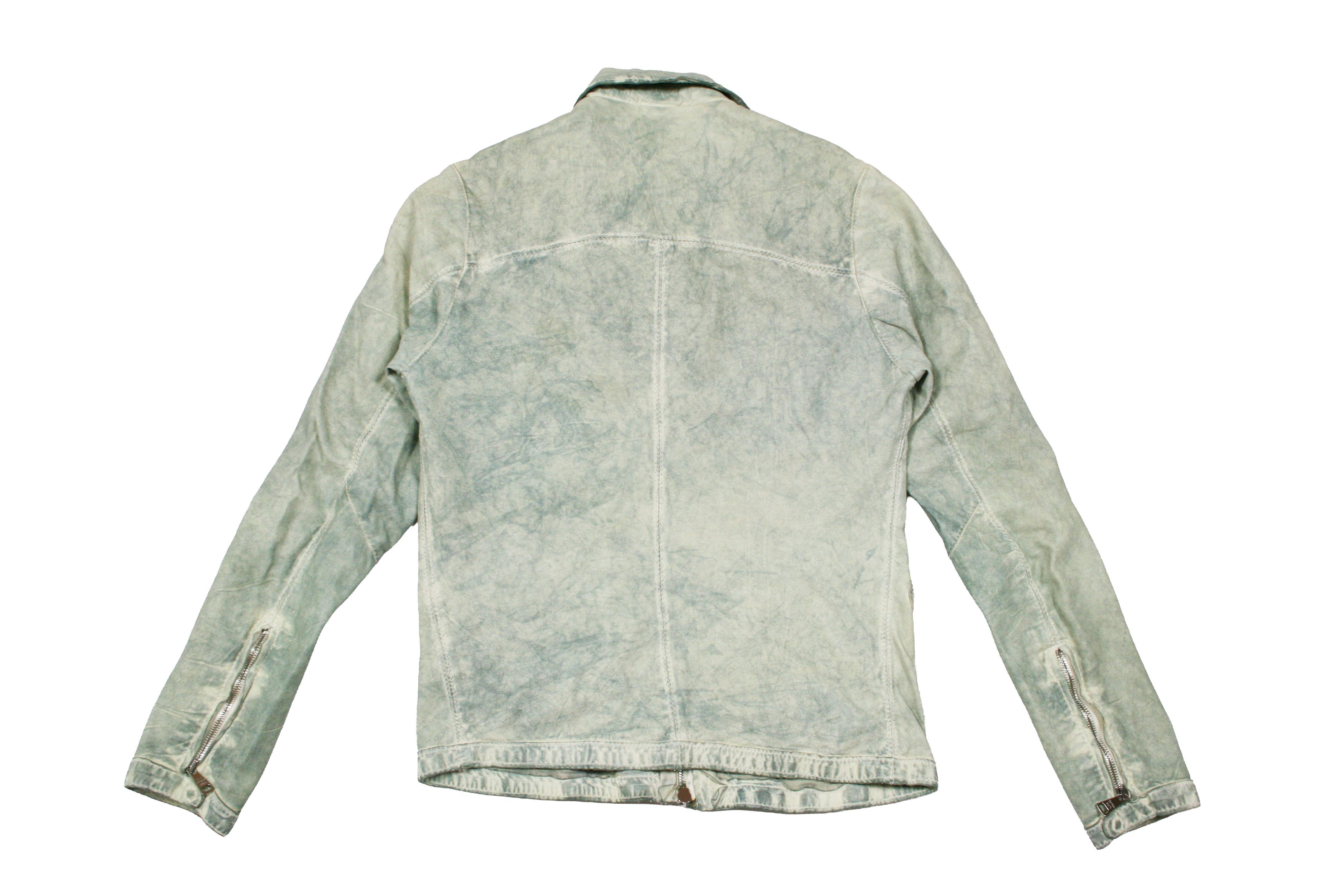 Giorgio Brato Vegetable Tanned Leather Avant Garde Biker Jacket Size S / US 4 / IT 40 - 2 Thumbnail