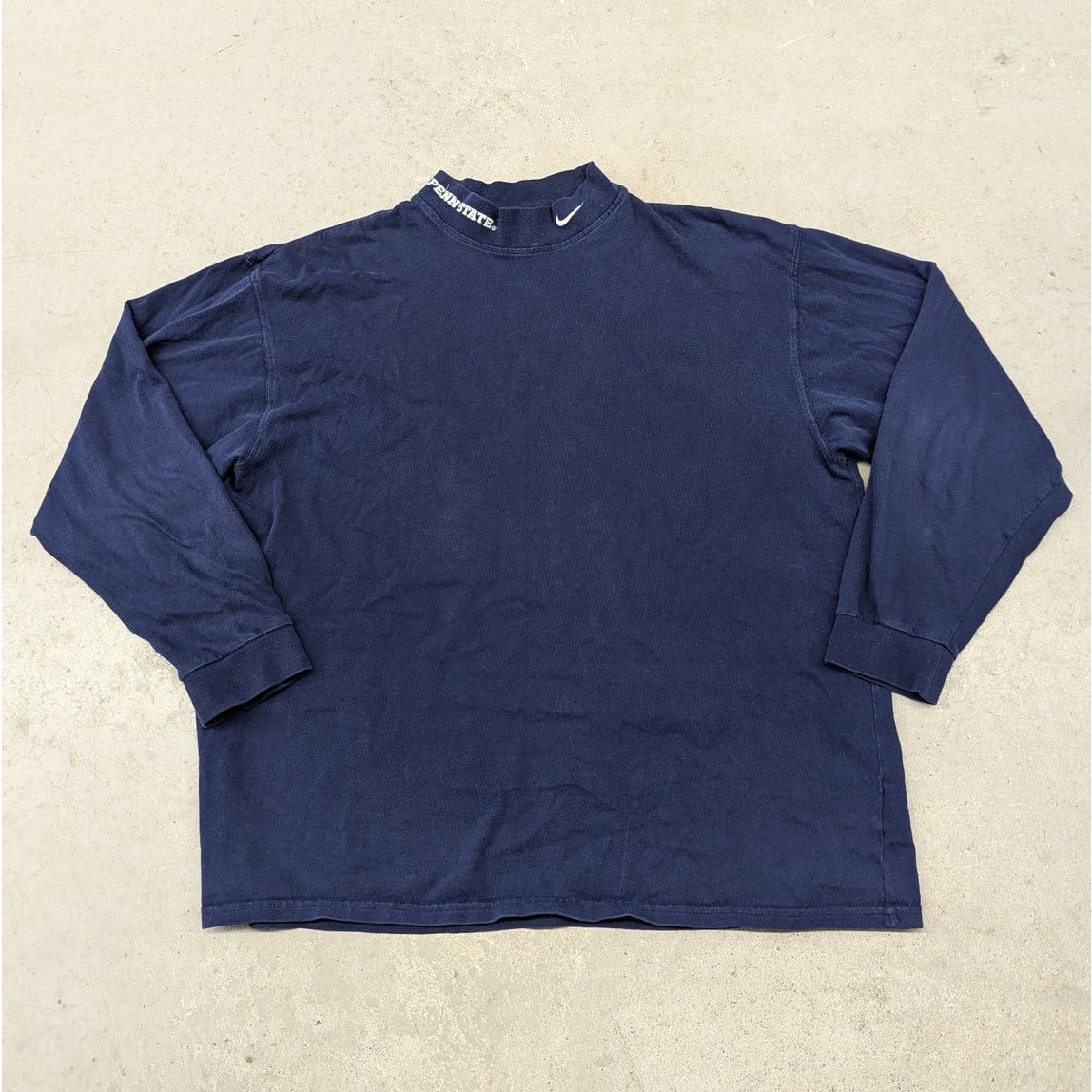 NCAA × Nike × Vintage Y2K Nike Penn State Navy Blue long sleeve shirt Size US XL / EU 56 / 4 - 1 Thumbnail