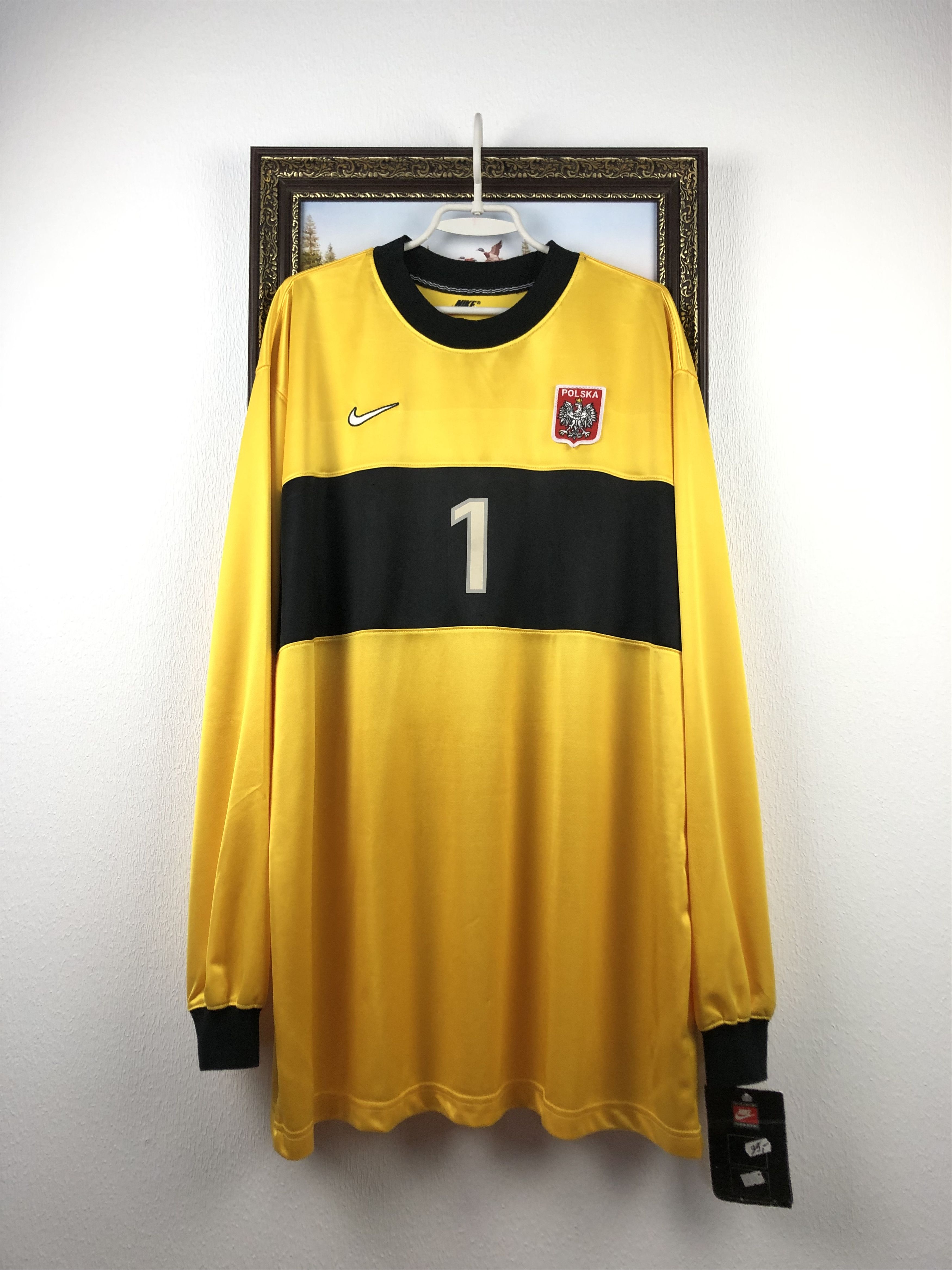 Nike Poland Goalkeeper football shirt 1998 Jersey Rare With Tags Size US XXL / EU 58 / 5 - 1 Thumbnail