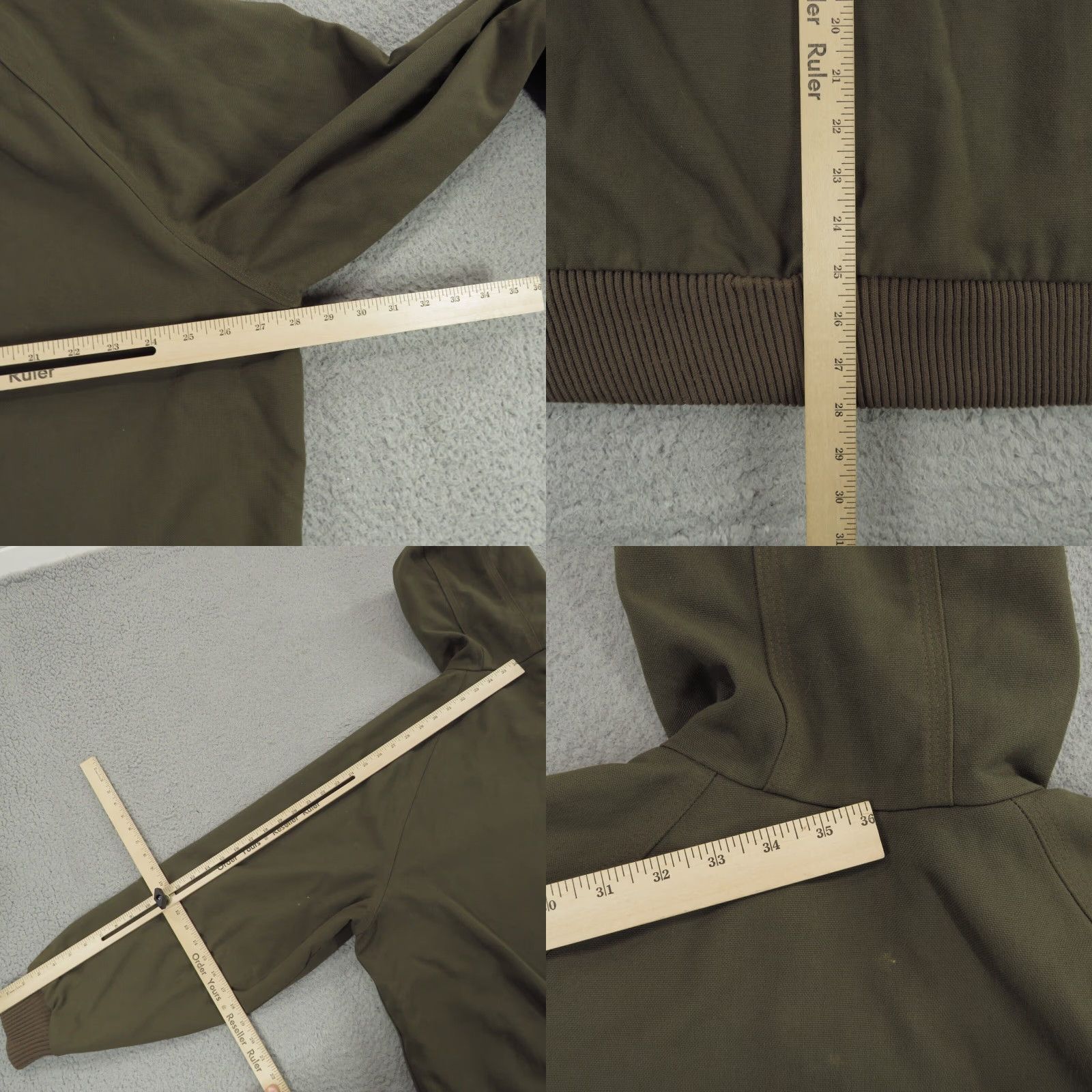 Carhartt VINTAGE Carhartt Jacket Mens 2XL Green Full Zip Hooded Quilt Lined Coat J130 90s Grunge USA Army Outdoors Workwear Bomber Jacket Outdoors Mens Size US XXL / EU 58 / 5 - 9 Thumbnail