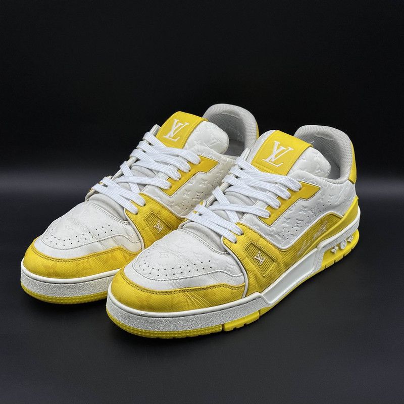 Louis Vuitton Louis Vuitton Yellow and White Trainer Sneakers 0079 Size US 9.5 / EU 42-43 - 1 Thumbnail