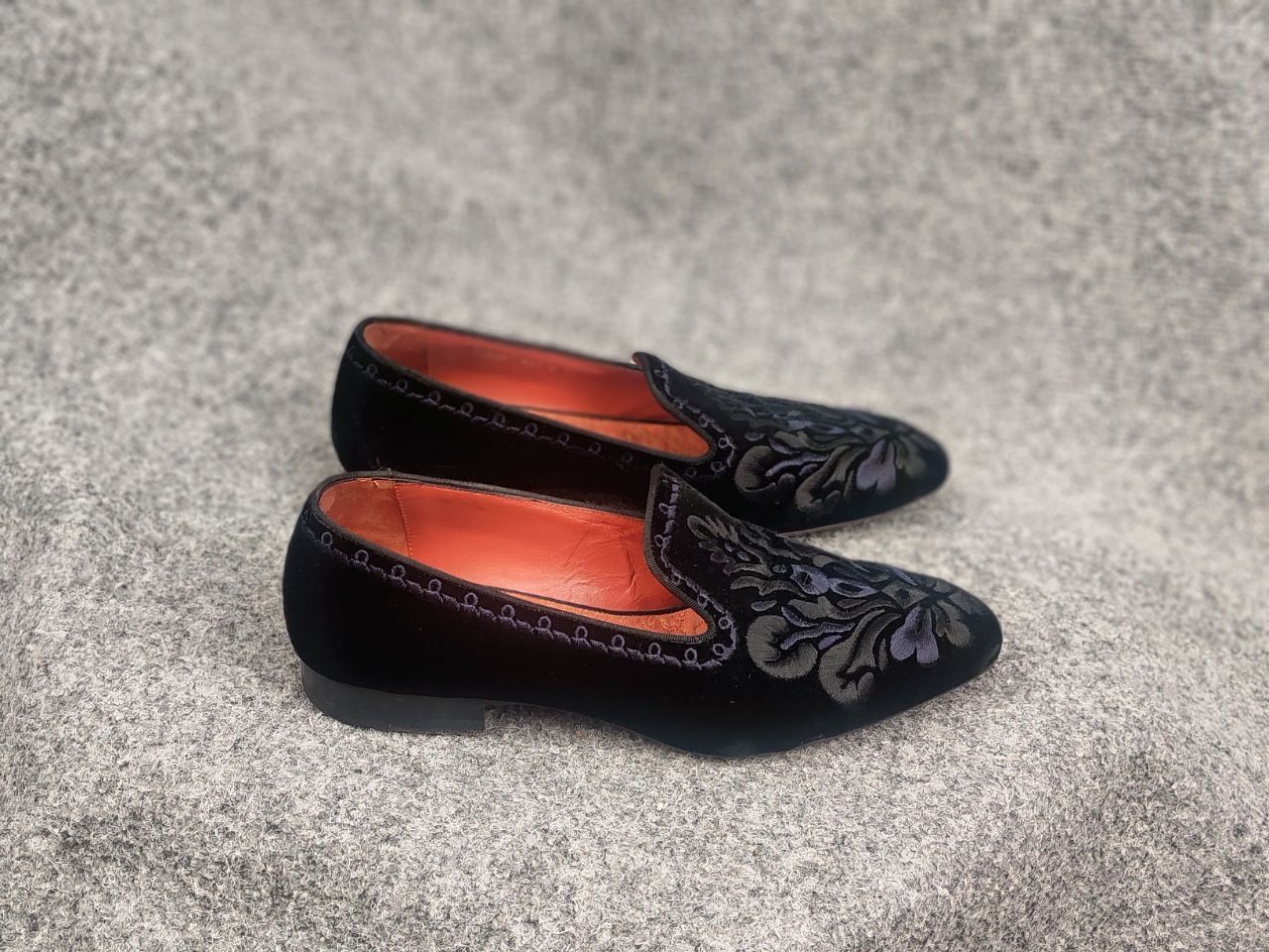 Santoni Santoni Italy Design Velvet SlipOn Casual Dress Loafer Shoes Size US 7 / EU 40 - 2 Thumbnail