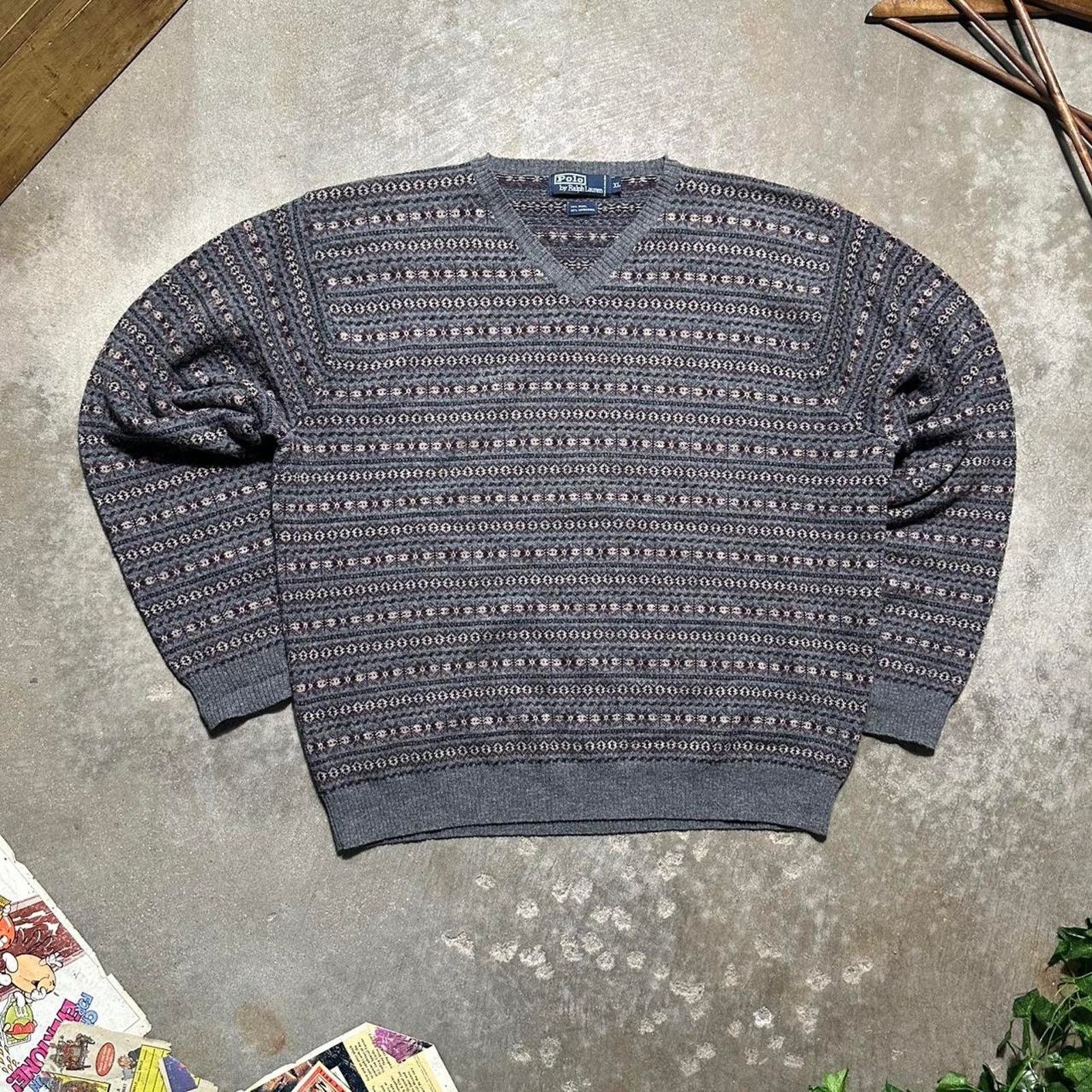Polo Ralph Lauren Vintage 90s Polo Ralph Lauren Lamb's Wool Sweater Sweatshirt Size US XL / EU 56 / 4 - 1 Thumbnail