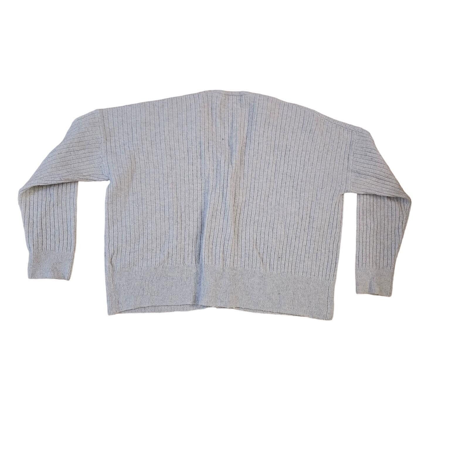 Madewell Madewell Ribbed Button Down Cardigan Light Gray Size X Small Size XS / US 0-2 / IT 36-38 - 2 Thumbnail