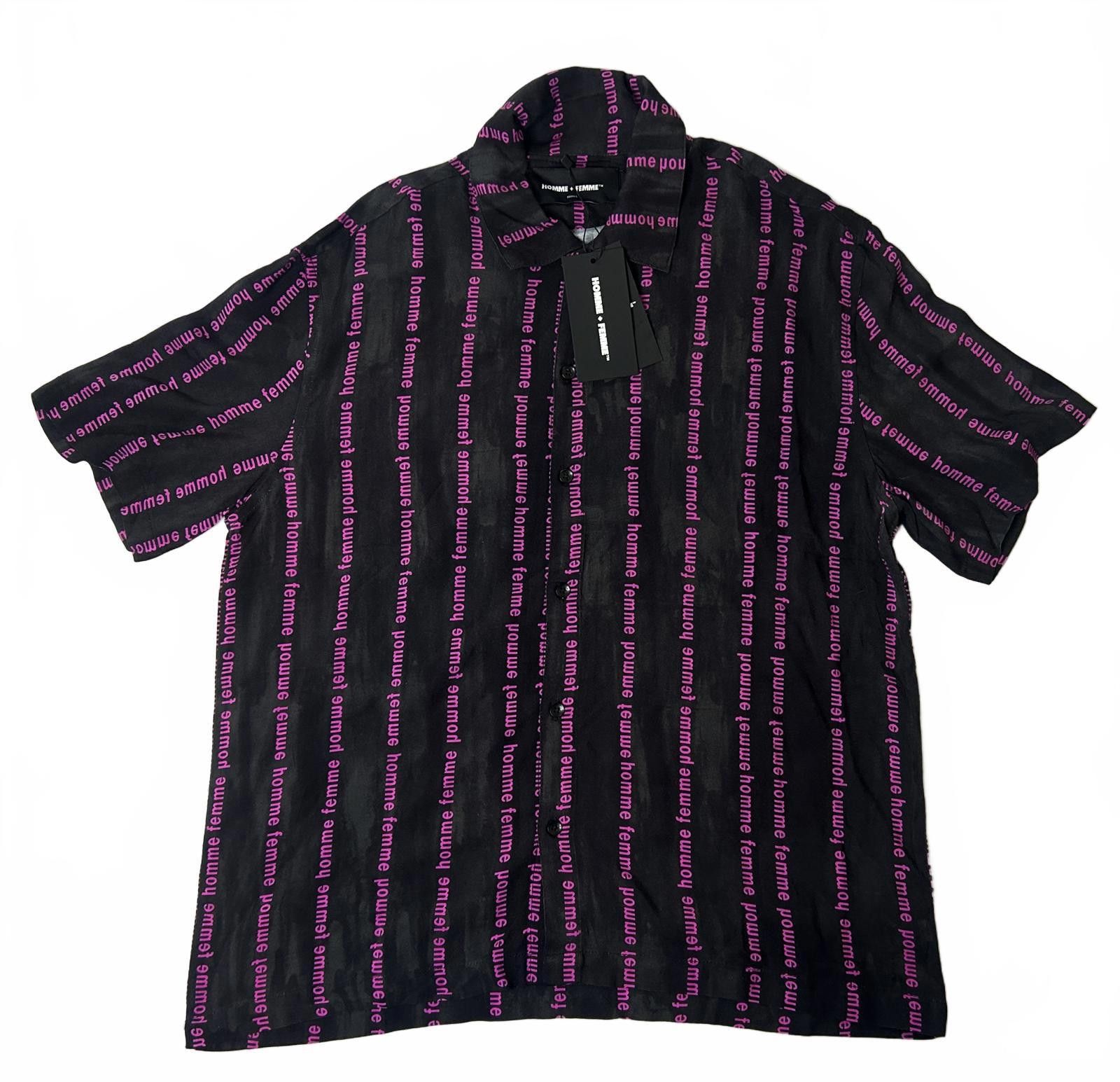 Homme + Femme La HOMME+FEMME Black Button-Up Shirt Mens Small NWT Rayon Size US S / EU 44-46 / 1 - 1 Thumbnail