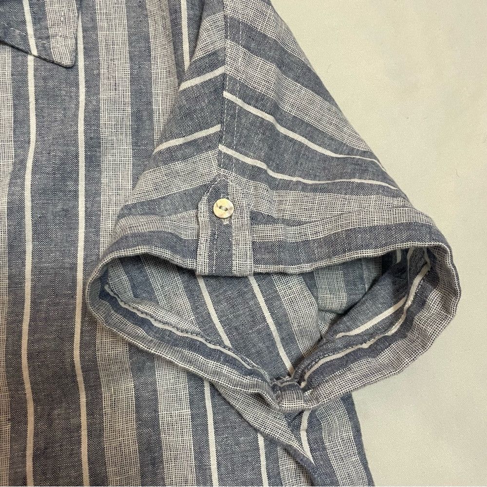 Other NWT New Sigrid Olsen Striped Linen Blend Blue Shirt Size S Size S / US 4 / IT 40 - 9 Thumbnail