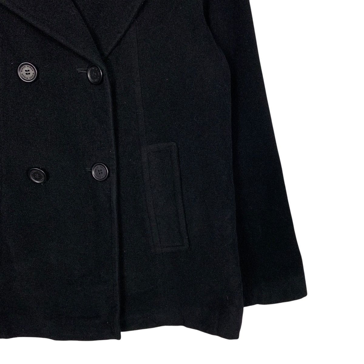 Sonia Rykiel SONIA RYKIEL Double Breast Wool Coat Fur Neck #1839-C80 Size S / US 4 / IT 40 - 4 Thumbnail
