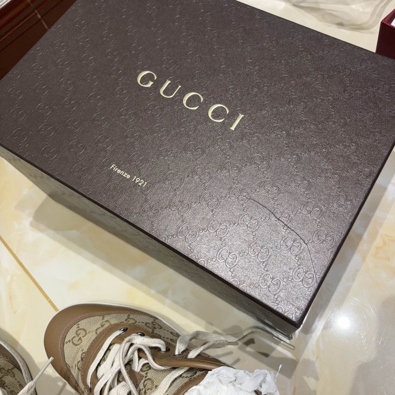 Gucci Gucci Double G Embroidered Casual High-Top Sneakers Size US 5.5 / EU 38 - 6 Thumbnail