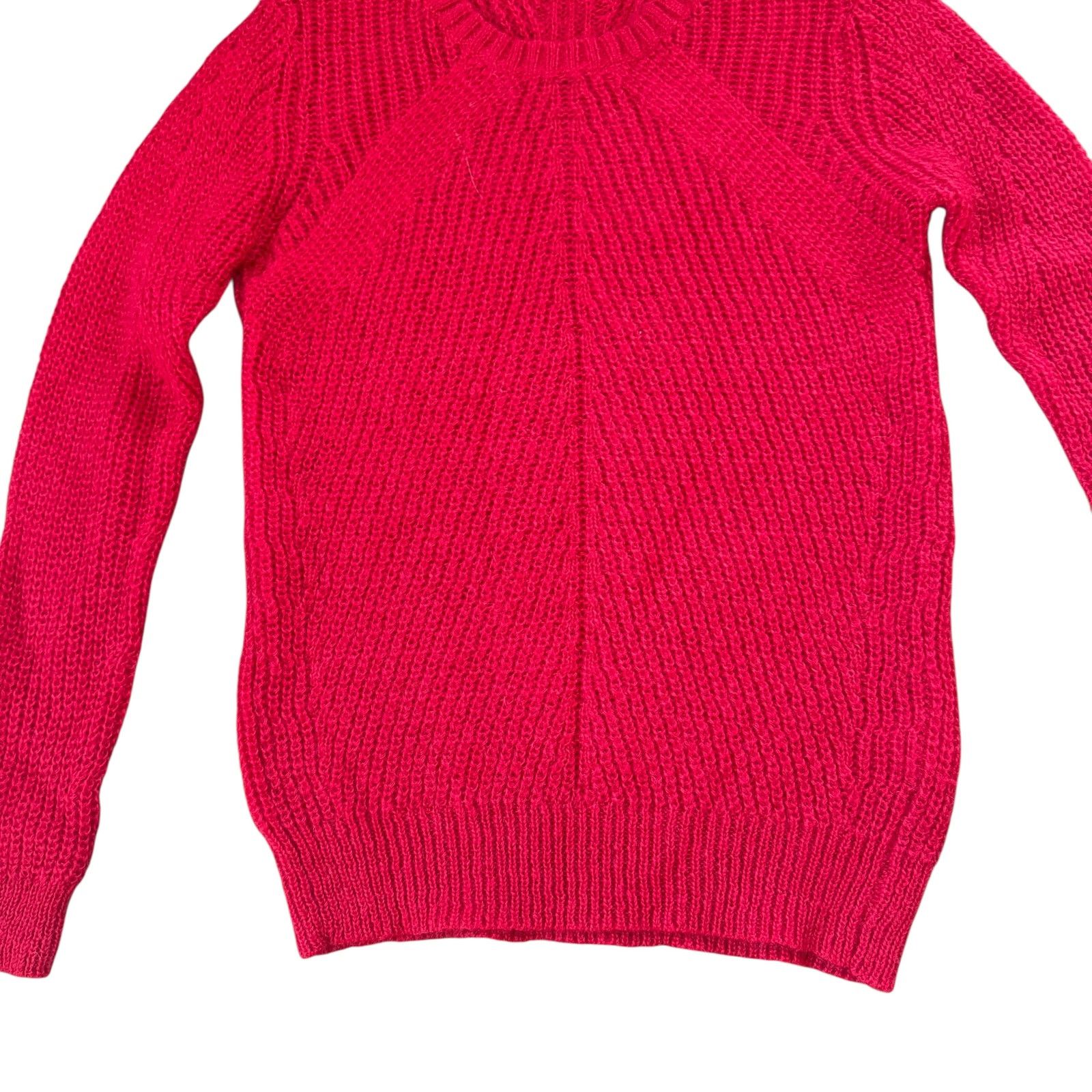 Sandro Sandro Mohair Blend Red Crewneck Sweater Size M / US 6-8 / IT 42-44 - 4 Thumbnail