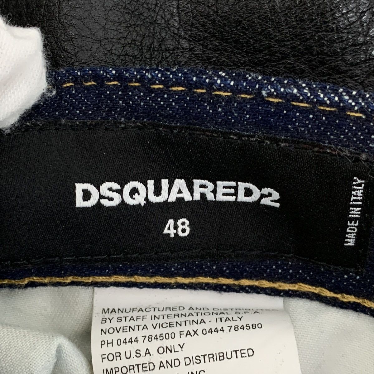 Dsquared2 Dsquared2 Dark Blue Studded Cotton Casual Denim Pants K26WX Size US 34 / EU 50 - 8 Thumbnail