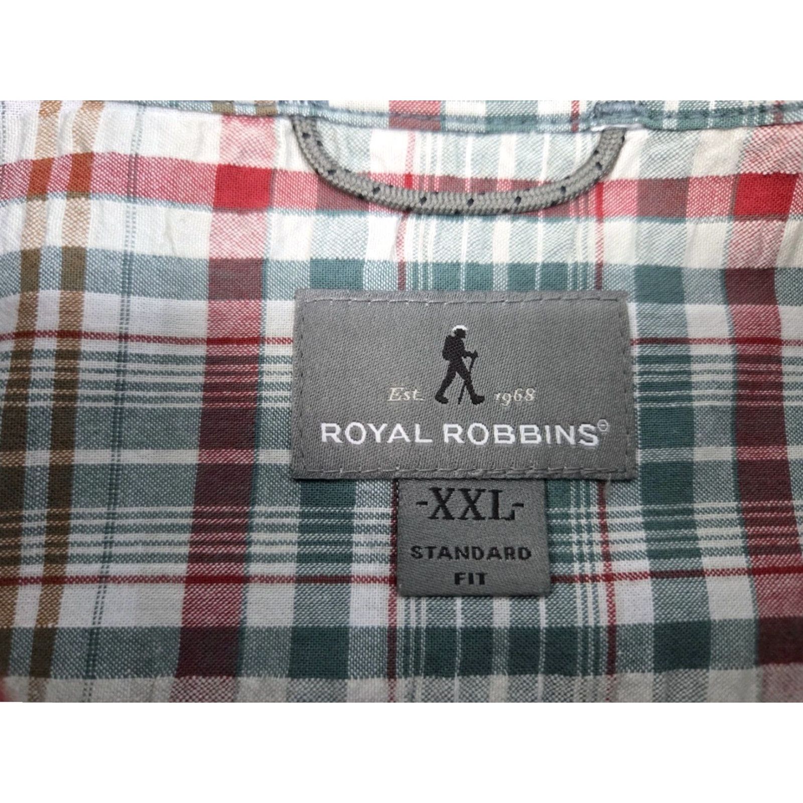 Royal Robbins VINTAGE Royal Robbins Mens Short Sleeve Button Up Plaid Shirt XXL Size US XXL / EU 58 / 5 - 3 Thumbnail