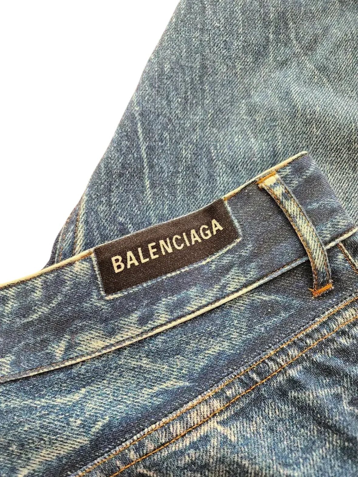 Balenciaga Balenciaga Trompe L'oeil Denim Pants Size US 32 / EU 48 - 6 Thumbnail