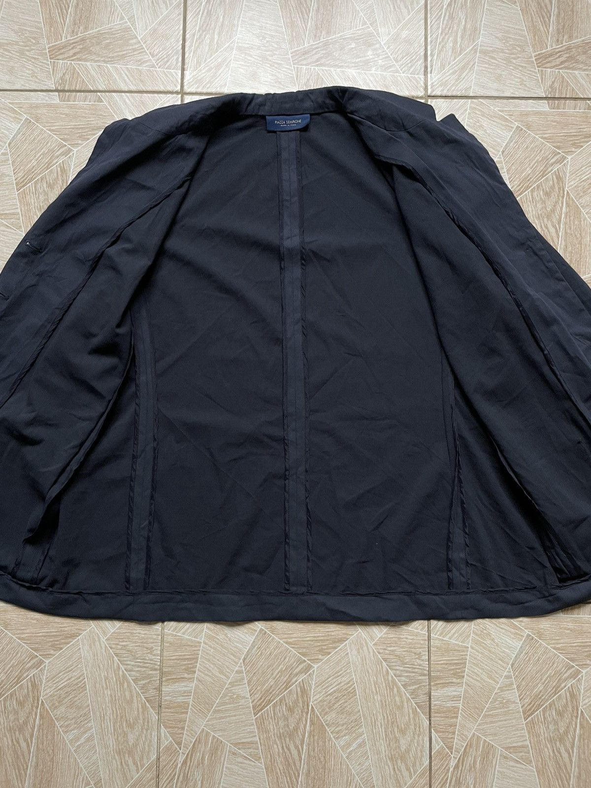Designer Luxury Piazza Sempione Stretch Blazer 50 Navy Pure New Wool Size US M / EU 48-50 / 2 - 8 Thumbnail