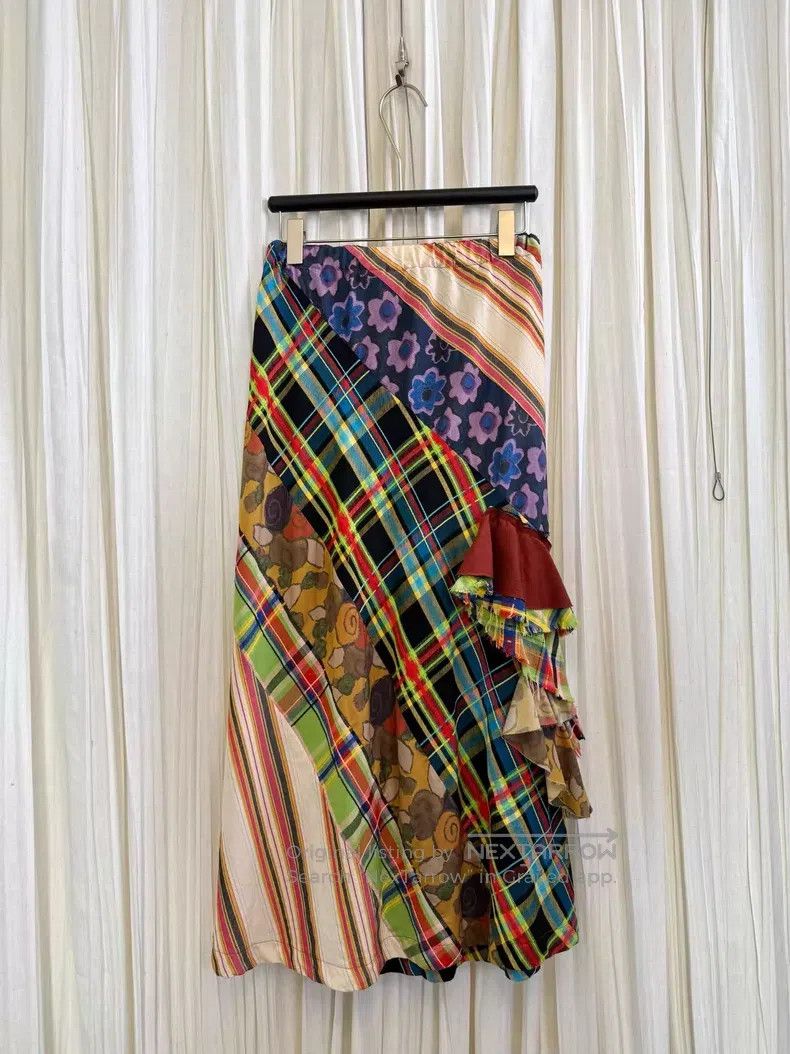 Comme des Garcons Comme Des Garcons size M Patchwork Patterned Skirt Size 23" - 4 Thumbnail