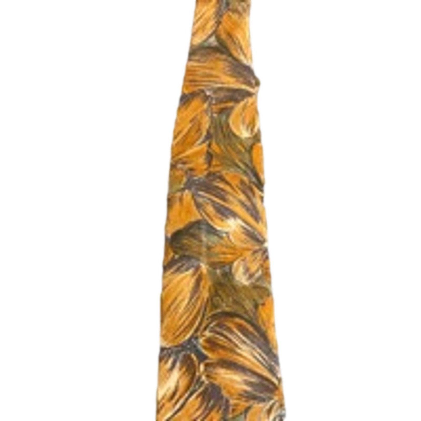 Other Vintage Handmade Italian Silk Tie Brown Gold Leaf Print Size ONE SIZE - 5 Thumbnail