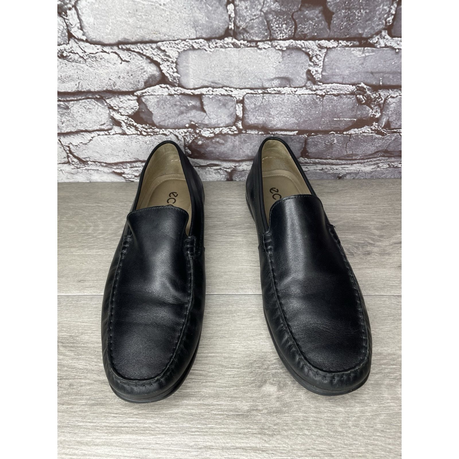 Ecco ECCO Black Leather Driving Loafers Mens Size 44 US 10-10.5 C Size US 11 / EU 44 - 16 Thumbnail