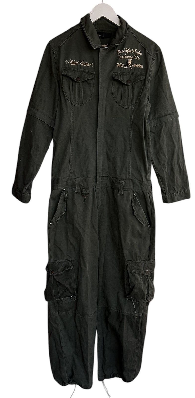 Other 🔥 Vintage Skull DAY AND MOON Overall Streetwear Fashion Size US 35 - 1 Thumbnail