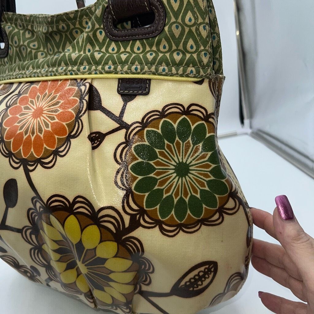 Fossil Fossil Keyper Coated Canvas Floral Print With Key and Ball tags Size ONE SIZE - 4 Thumbnail