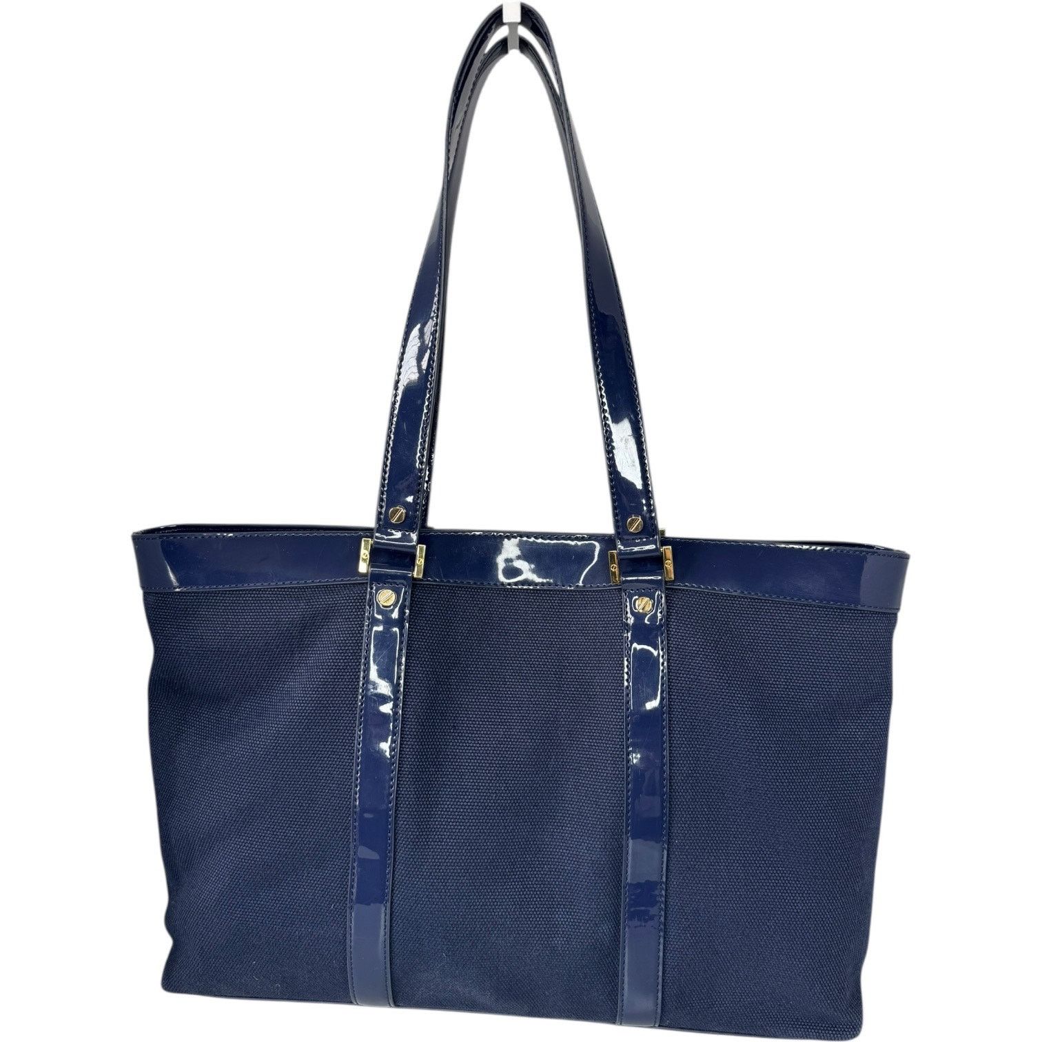 Tory Burch Tory Burch Canvas Jane Tote navy leather Shoulder Bag Size ONE SIZE - 14 Thumbnail