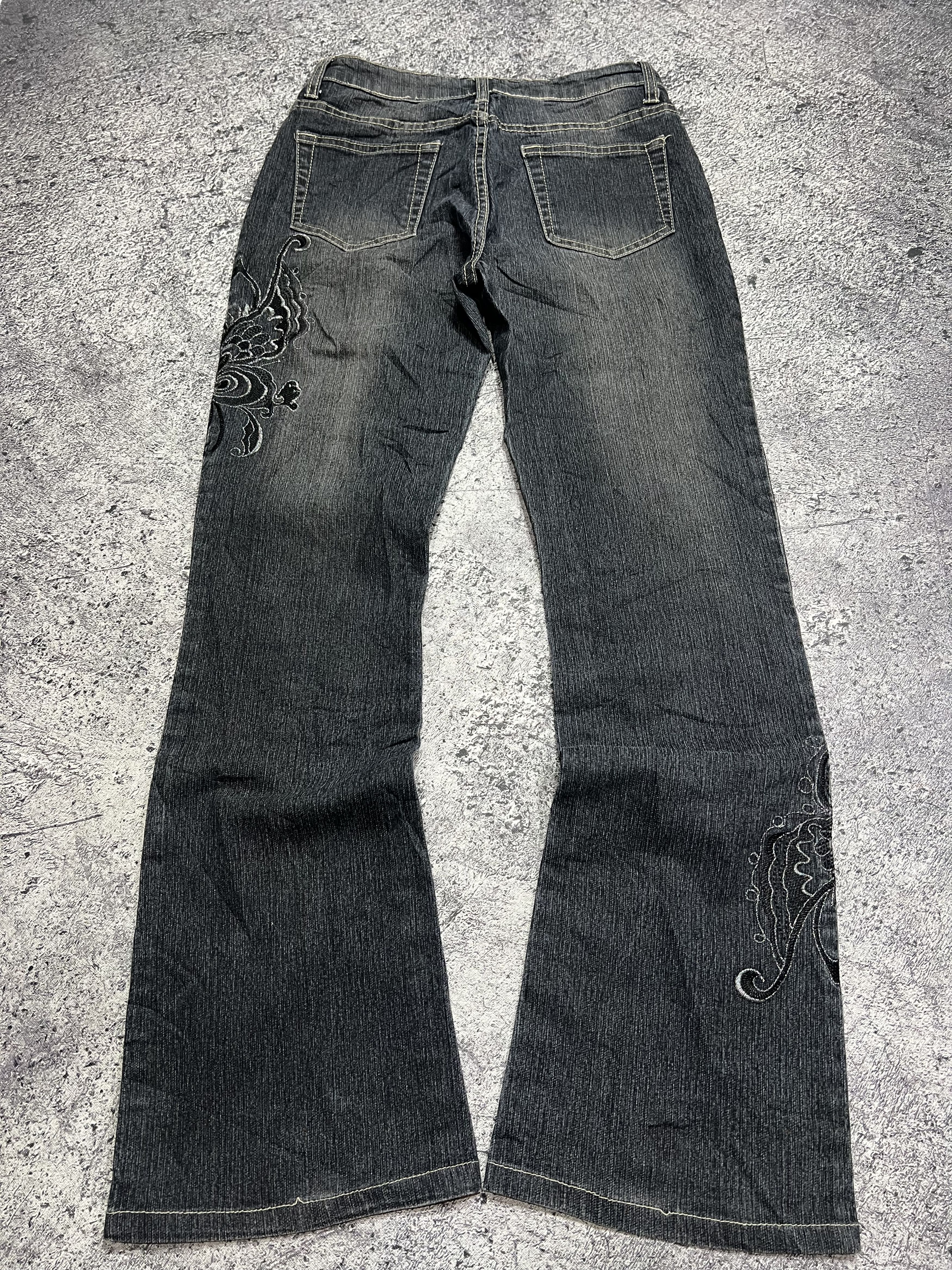 Kapital 2000s Archival Hysteric Tornado Vkei Flare Jeans y2k Lgb Size US 27 - 2 Thumbnail