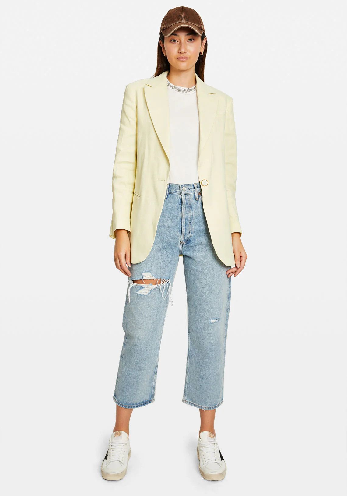Golden Goose o1y0725 Blazer in Pastel yellow Size S / US 4 / IT 40 - 2 Thumbnail