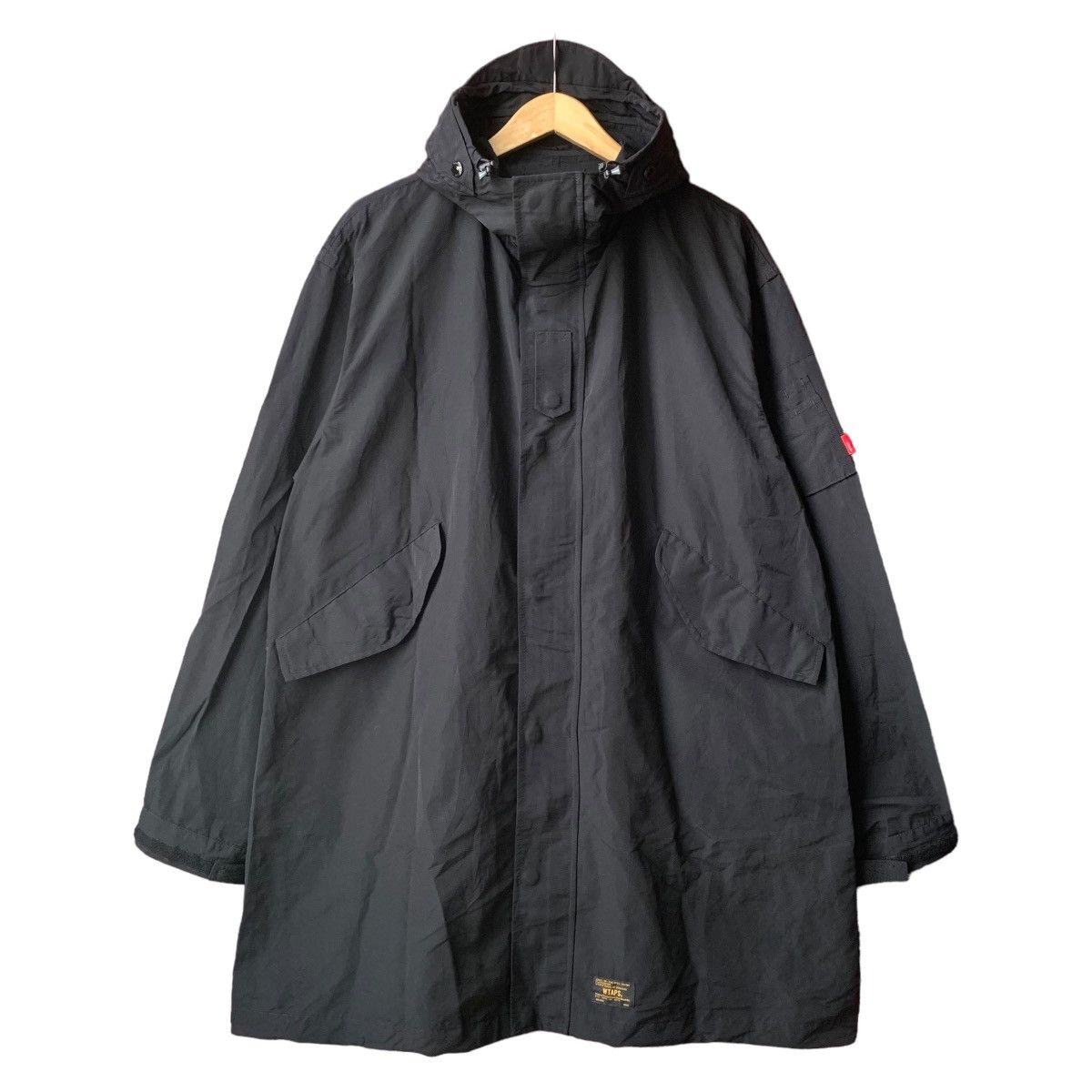 image of Wtaps Nyco Grossgrain 60/40 Coat Jacket in Black, Men's (Size Medium)