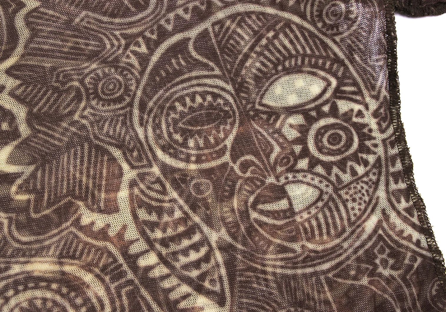 Jean Paul Gaultier Graphic Print Inside Out Power Net T-Shirt Brown 48 Size US M / EU 48-50 / 2 - 10 Thumbnail