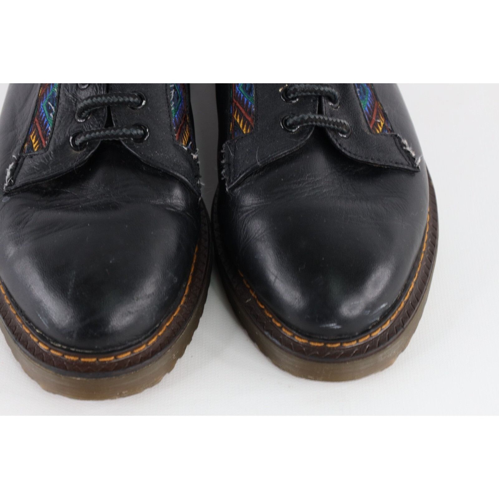 Vintage Vintage 90s Streetwear Chunky Leather Southwestern Shoes Size US 7.5 / IT 37.5 - 3 Thumbnail