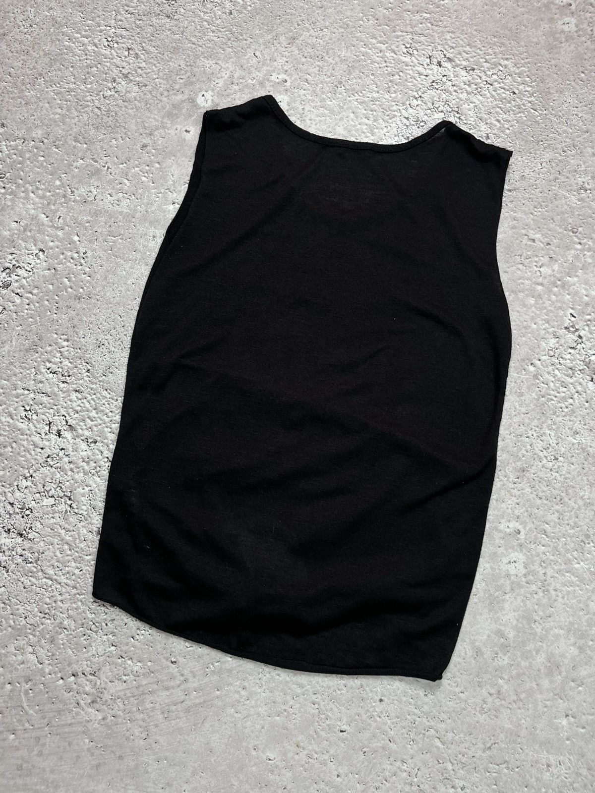 Other Y2K Black Sleeveless Top Bad Girl Print Knot Hem S/M Size S / US 4 / IT 40 - 10 Thumbnail