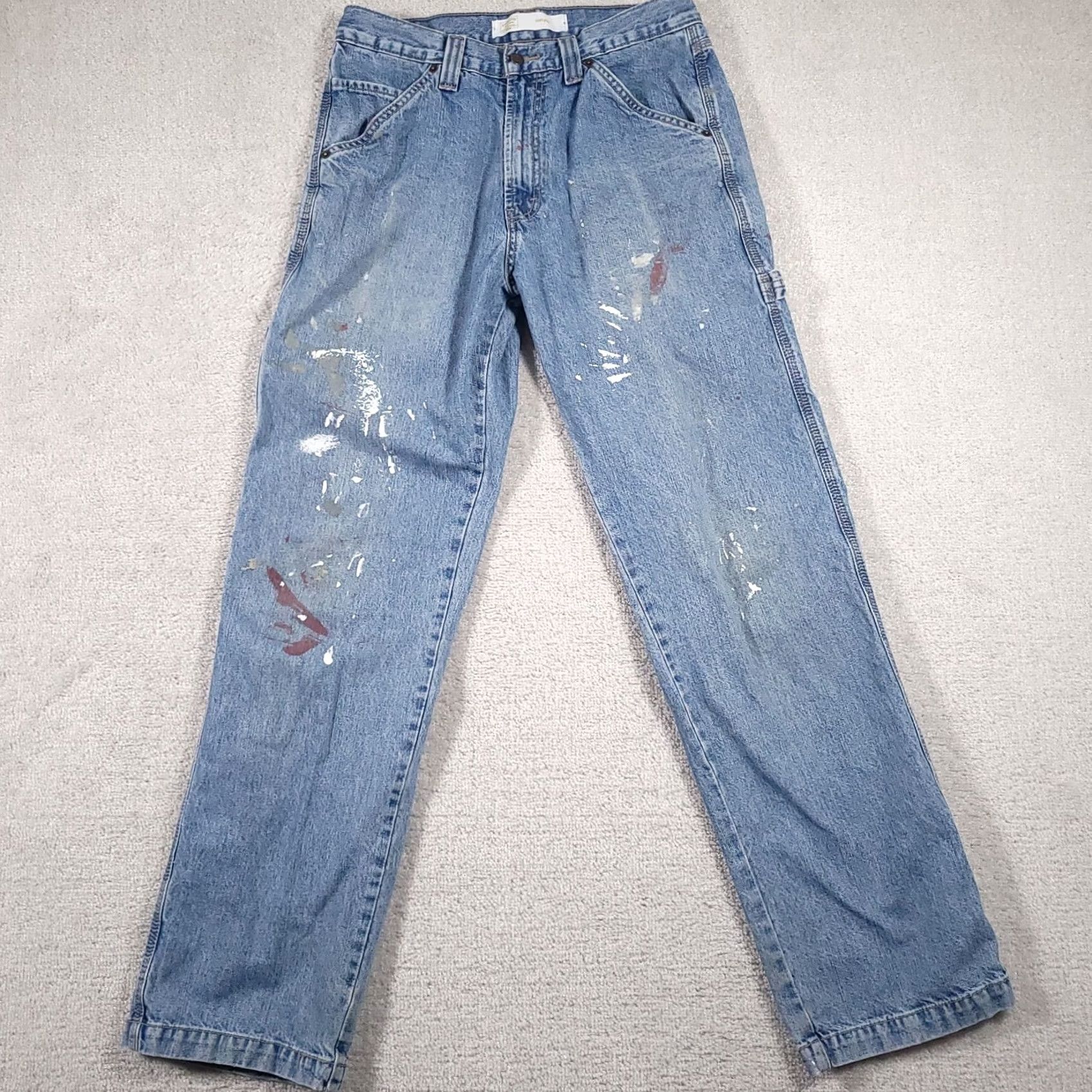 Vintage VINTAGE Signature Levi Strauss Gold Carpenter Jeans Mens 32X34 Denim Straight Workwear Size US 32 / EU 48 - 2 Thumbnail
