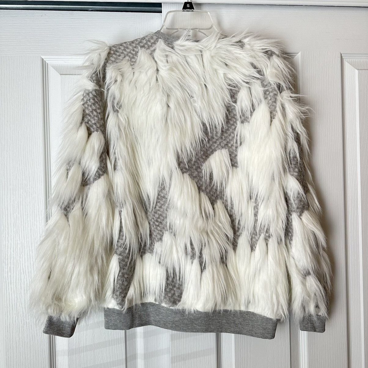Zara New Zara Faux Fur White Gray Jacket Small 5584/214 RARE Size S / US 4 / IT 40 - 8 Thumbnail