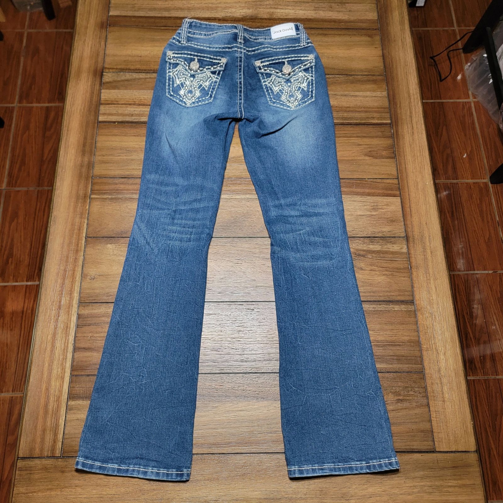 Other Jack David Straight Denim Jeans w/ Studs and Bling - Size 1 Size 25" / US 0 / IT 36 - 3 Thumbnail