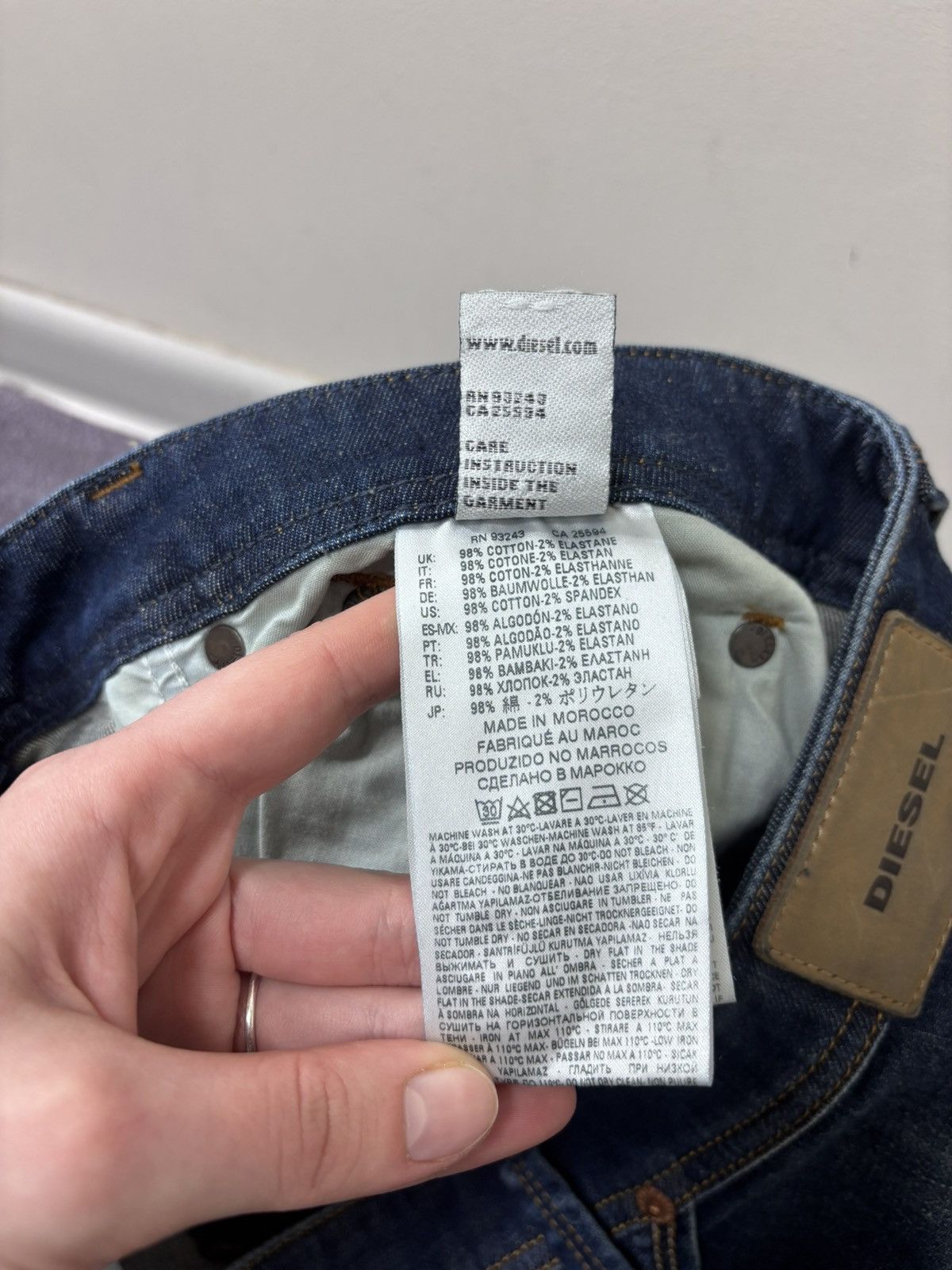 Diesel Diesel Larkee NWT Regular Straight Ripped Blue Denim Jeans Size US 32 / EU 48 - 13 Thumbnail