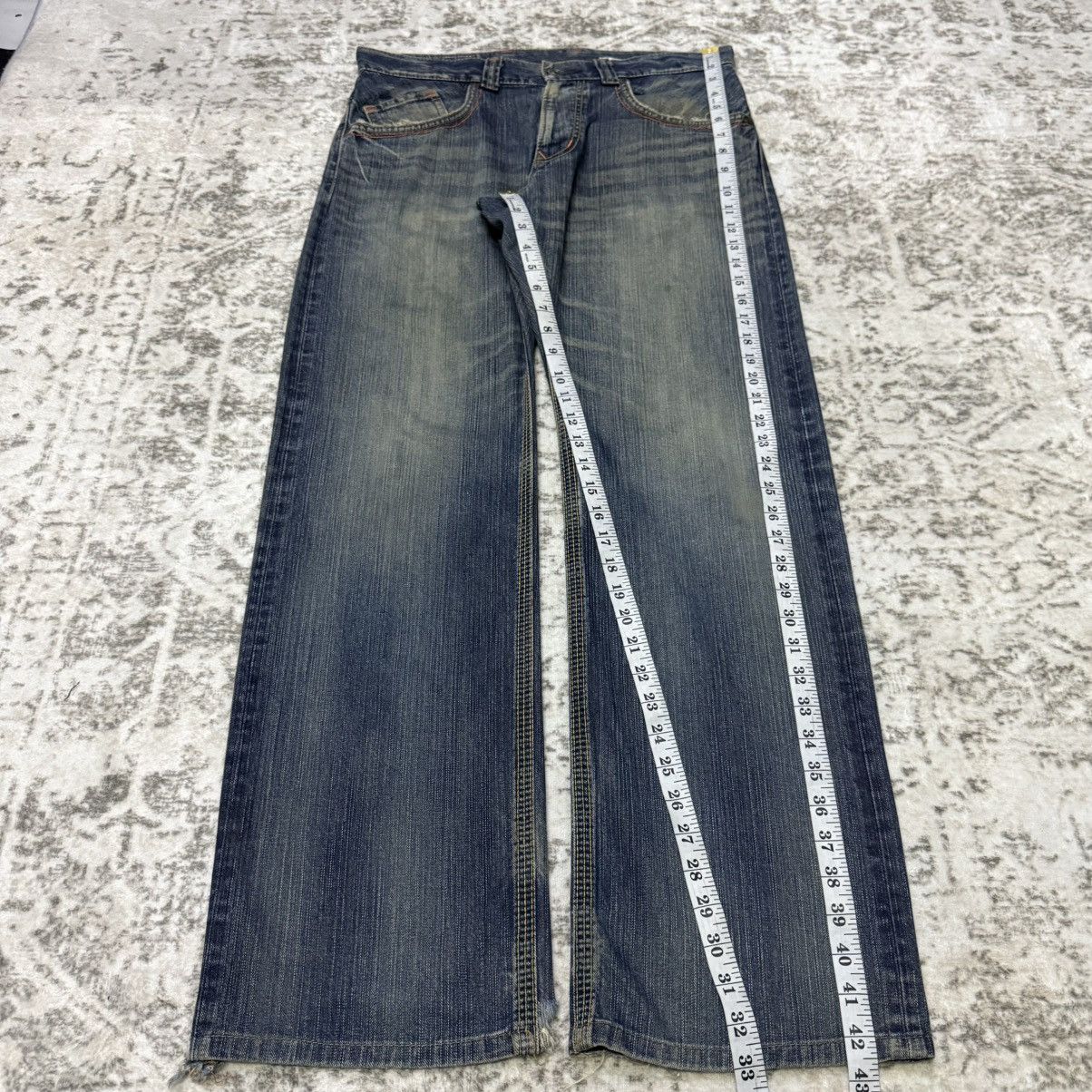 Edwin Vintage Edwin XV-S Patina Fade Wash Straight Jeans Size US 32 / EU 48 - 10 Thumbnail