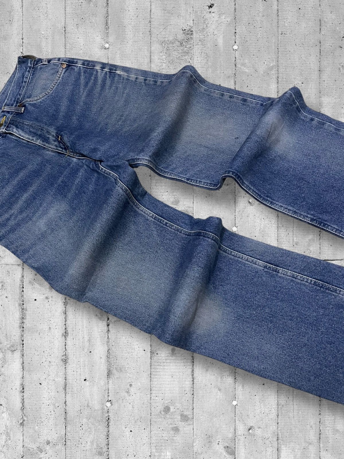 Designer × Lee × Vintage Vintage 1990s Designer Lee Raw Blue Denim Vintage Style Size US 27 - 6 Thumbnail