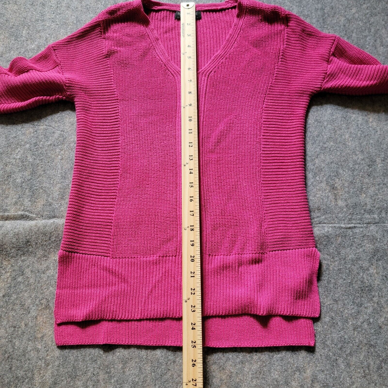 Rachel Zoe Rachel Zoe V-Neck Chevron Knit Sweater Longsleeve Size XS / US 0-2 / IT 36-38 - 9 Thumbnail