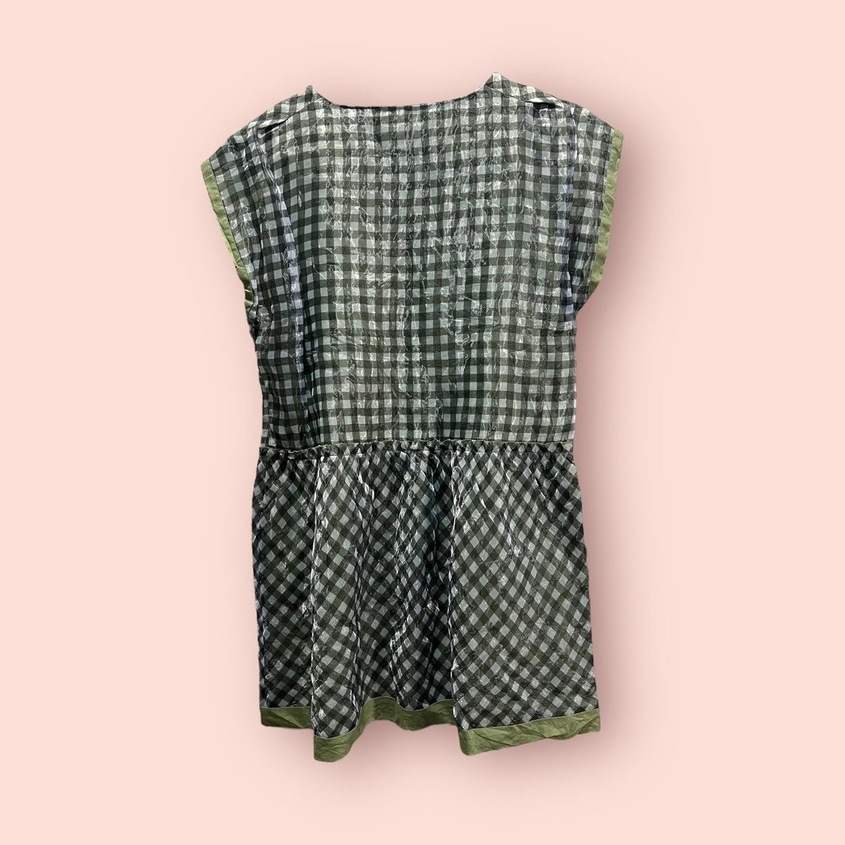 Issey Miyake × Ne-Net × Pleats Please Issey Miyake NE-NET BY ISSEY MIYAKE CHECKERED POP GOWN DRESS Size M / US 6-8 / IT 42-44 - 6 Thumbnail